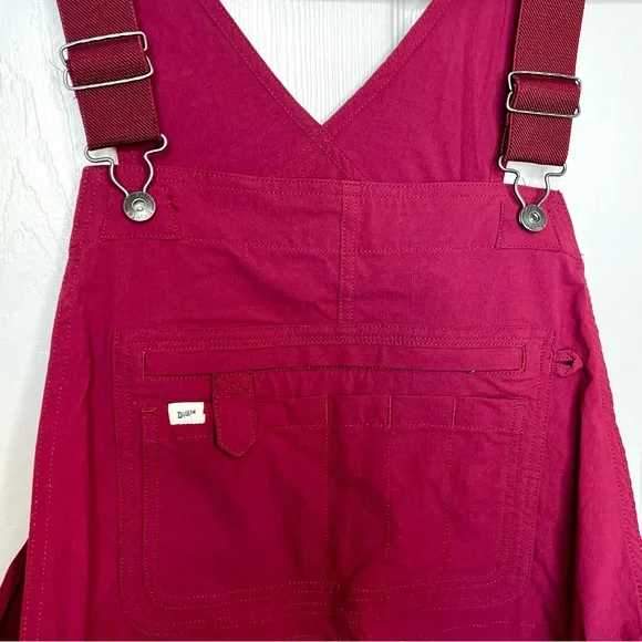 Duluth Heirloom Gardening Short Overalls Burgundy XL - Picture 2 of 8